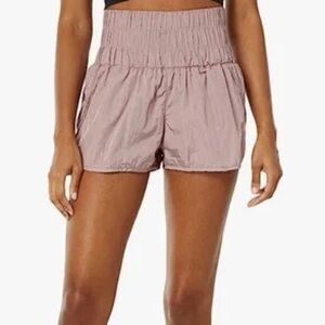 Free People Movement The Way Home mini Shorts athleisure in mauve tan - purple
